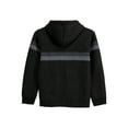thumbnail image 2 of X RAY Boys (6-12) Full Zip Fleece Flannel Lining Sweater with Hood, Kids Knit Sweater for Spring, Fall and Winter | Black/Charcoal,, 2 of 5