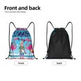 thumbnail image 5 of Ratiio Beach Flamingo Trio Print Drawstring Backpack Bag Sport Gym Sackpack Heavy Duty String Backpack for Men Women, 5 of 7