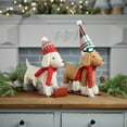 thumbnail image 5 of Melrose Plush Dog on Sled and Skis Christmas Figurine Decorations - 16.5" - Set of 2, 5 of 5