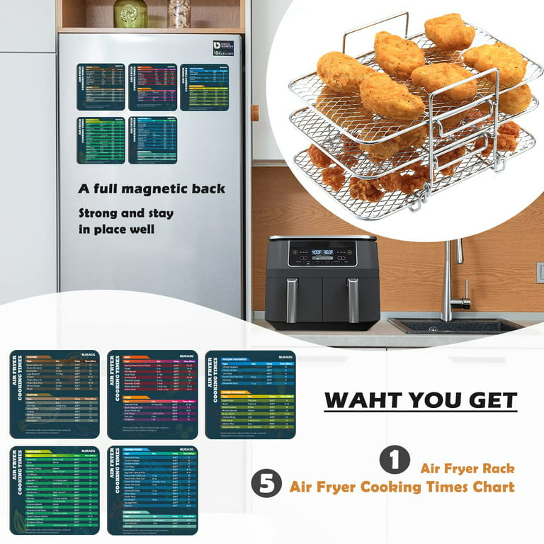 1set, Air Fryer Accessories Set, Oven Accessories, Air Fryer Tools/Rack For  Most Dual Basket Air Fryer Models For 2.01-2.54gal, Including Air Fryer Li