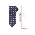 thumbnail image 2 of INSPIRE CHIC Men's Necktie Sets Polka Dot Ties with Matching Pocket Square Tie for Wedding Business Navy Blue, 2 of 5