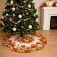 thumbnail image 7 of Fall Tree Skirt,Pumpkin Maple Leaf Pattern Circular Christmas Tree Base Decorative Cover for Home Seasonal Decor Livingroom Holiday Styling, 7 of 7