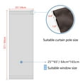 thumbnail image 4 of Unique Bargains Solid Window French Door Curtain Panel Coffee 25" x 72", 4 of 8