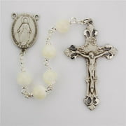 McVan 841DF 8 mm Genuine Mother of Pearl Cross Rosary Set