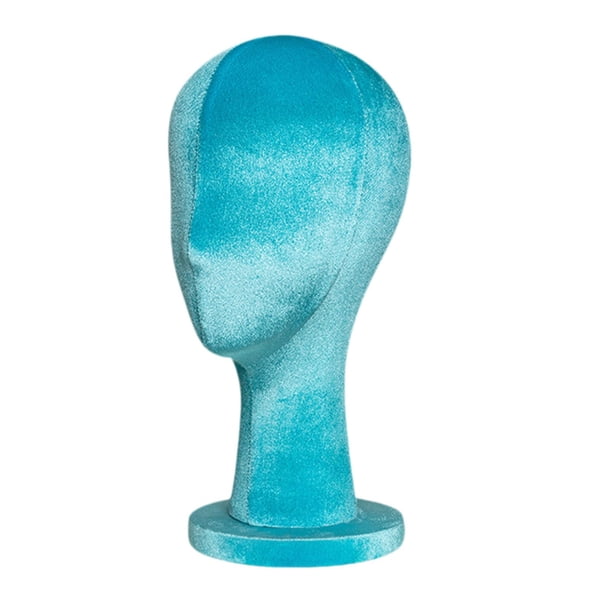 Cabeza de maniquí modelo sombrero profesional peluca soporte de exhibición gorras estante de almacenamiento para azul