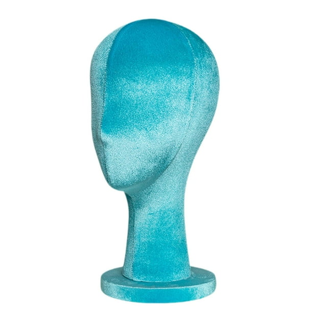 Cabeza de Maniquí Profesional Perfecl Estilo de Exhibición Pa azul