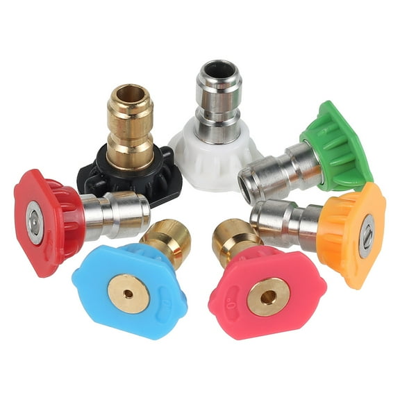 Wekvgz Pressure Washer Accessories Kit 7 Power Washer Spray Nozzle Tips Quick Connecting Pivoting