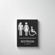 thumbnail image 1 of WEUVEB Con Señal De En Braille Negro Autoadhesiva De Material Acrílico, 1 of 7