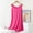 Hot Pink, variant on Admvng Plus Size Nightgowns for Women Casual And Fashionable Solid Color Round Neck Short Sleeved Sleepwear Dress with Chest Pad M-2XL