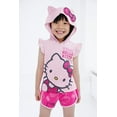 thumbnail image 2 of Hello Kitty Hooded Cosplay Tank Top and French Terry Dolphin Active Shorts Outfit Set Toddler to Big Kid, 2 of 5