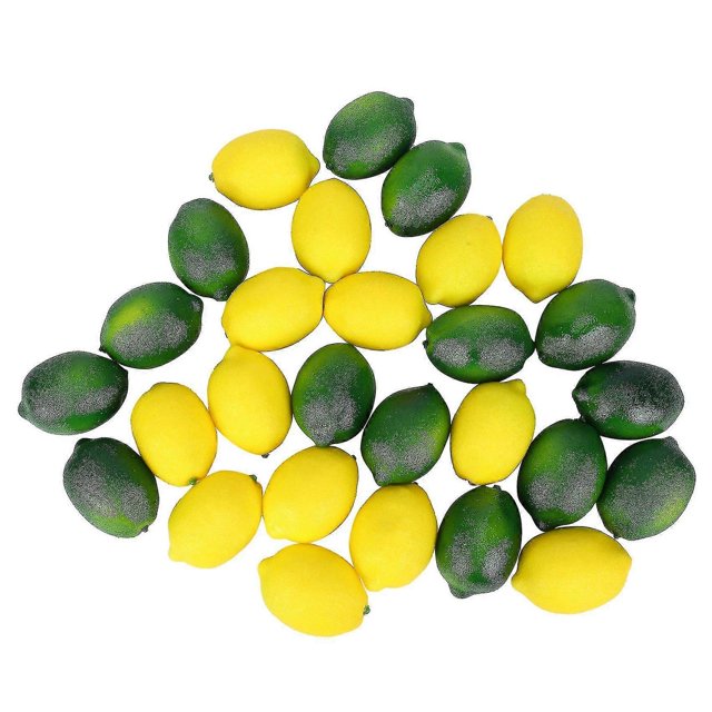 28pcs/set Artificial Lemons And Limes Fruits Decorative Faux Citrus Fruits Artificial Decorations K
