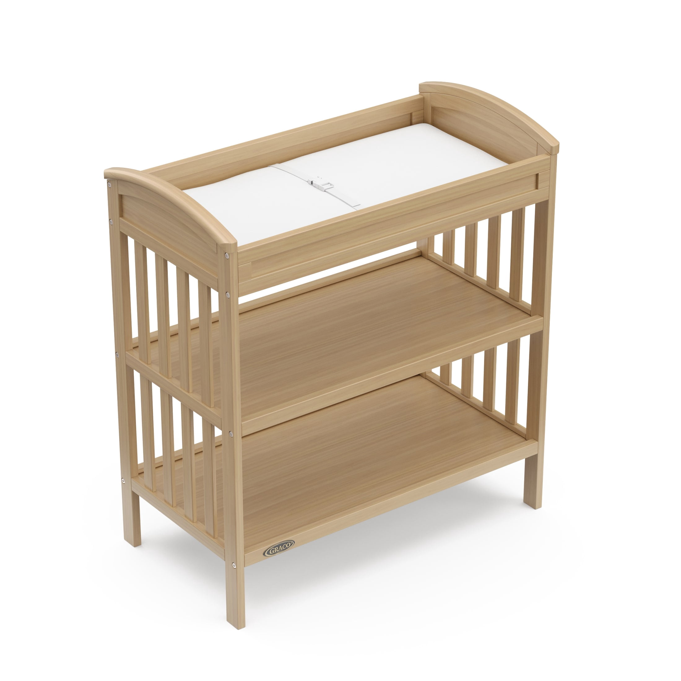 Graco Benton Infant Changing Table with Bonus Water-Resistant Changing Pad, Driftwood