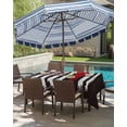 thumbnail image 5 of Outdoor Tablecloth with Umbrella Hole, American Flag Baseball Zippered Table Cloth for Rectangle Tables, Patriot Black and White Red Washable Waterproof Tablecloths for Picnic Patio Garden, 5 of 9