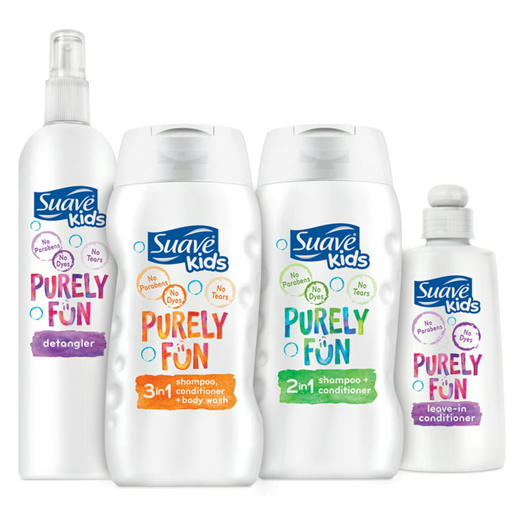 Dwelling Whitney embargo Suave Kids 3 in 1 Shampoo Conditioner Body Wash Purely Fun Sensitive 12 oz  - Walmart.com