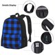 thumbnail image 3 of Balery Buffalo Plaid Blue Black Mochila Escolar 3 en 1 para Niños - Mochila Resistente con Lonchera Térmica y Estuche - Mochila Escolar para Niños y Niñas, 3 of 7
