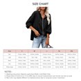 thumbnail image 5 of Sudadera con capucha cómoda de manga larga para mujer Sudadera con capucha y cremallera completa Jersey con cordón Negro S, 5 of 5