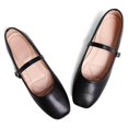 thumbnail image 4 of Zapatos planos Mary Jane WENJIAZHIZHI para mujer, talla 7, negros, 4 of 7