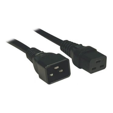 Tripp Lite Heavy-Duty Power Extension Cord, 15A, 14 AWG (IEC-320-C19 to IEC-320-C20), 10 ft. (3 m) (P036-010-15A)