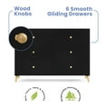 thumbnail image 4 of Delta Children Essex 6 Drawer Dresser, Black/Natural, 4 of 10