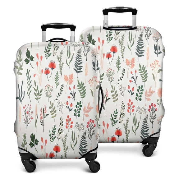 Pioneer Flower Floral Print Pattern Luggage Cover Fashion Suitcase Cover Baggage Covers Fit 25-28 Inch Luggage (Go Travel)