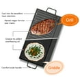 thumbnail image 2 of 36 Inch Gas Cooktop with Griddle, 5 Burners Gas Stove Top with Reversible Cast Iron Grill/Griddle, NG/LPG Convertible, Stainless Steel Propane Cooktop with Thermocouple Protection, 2 of 5