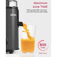 thumbnail image 3 of SiFENE 400W Centrifugal Juicer Machine, 3" Wide Chute, Easy Clean, BPA-Free, Gray, New, 3 of 8