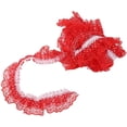 thumbnail image 1 of HUGFEGWE 5 Yard Mesh Lace Ribbon, 45mm Pleated Lace Edge Gathered Mesh Trim Lace Ribbon Printing Dots Pleated Trim Mesh Lace Ribbon Sewing Sequins Embroidered DIY Craft (Red) CJB91-91206, 1 of 9