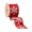 Red, variant on LaRibbons 4" Wired Velvet, Glitter Snowflake with Jewel on Red, 10 Yard Roll