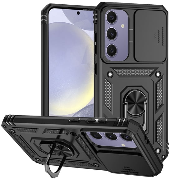 Fashion Case with Holder Stander Kickstand Drop Resistant Shockproof Case For Samsung Galaxy S24 FE