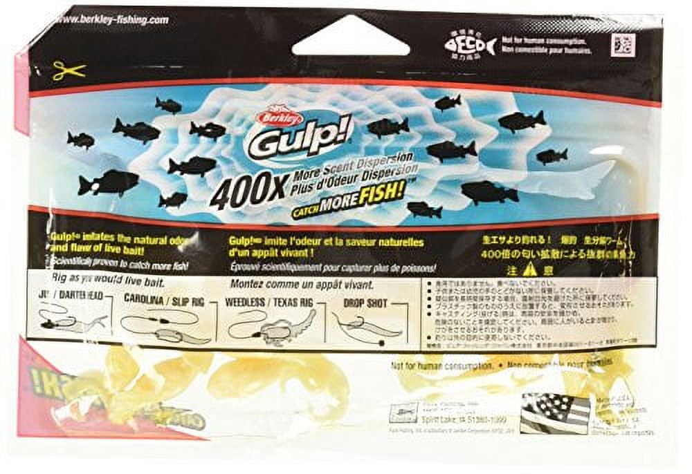 Gulp! Minnow Grub Soft Bait 2" Length, Pearl White, Per 20 1092940