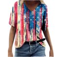 thumbnail image 1 of Blusa Casual Elegante Para Mujer Tops de Moda Camiseta Con Cuello en V Blusa Estampada Camisas de Manga Corta Odeerbi ODB156351, 1 of 5
