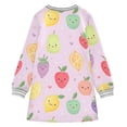 thumbnail image 6 of Girls' long-sleeved dress Weixiao Fruit Girls' A-line dress with ribbed cuffs Soft and comfortable, 6 of 6