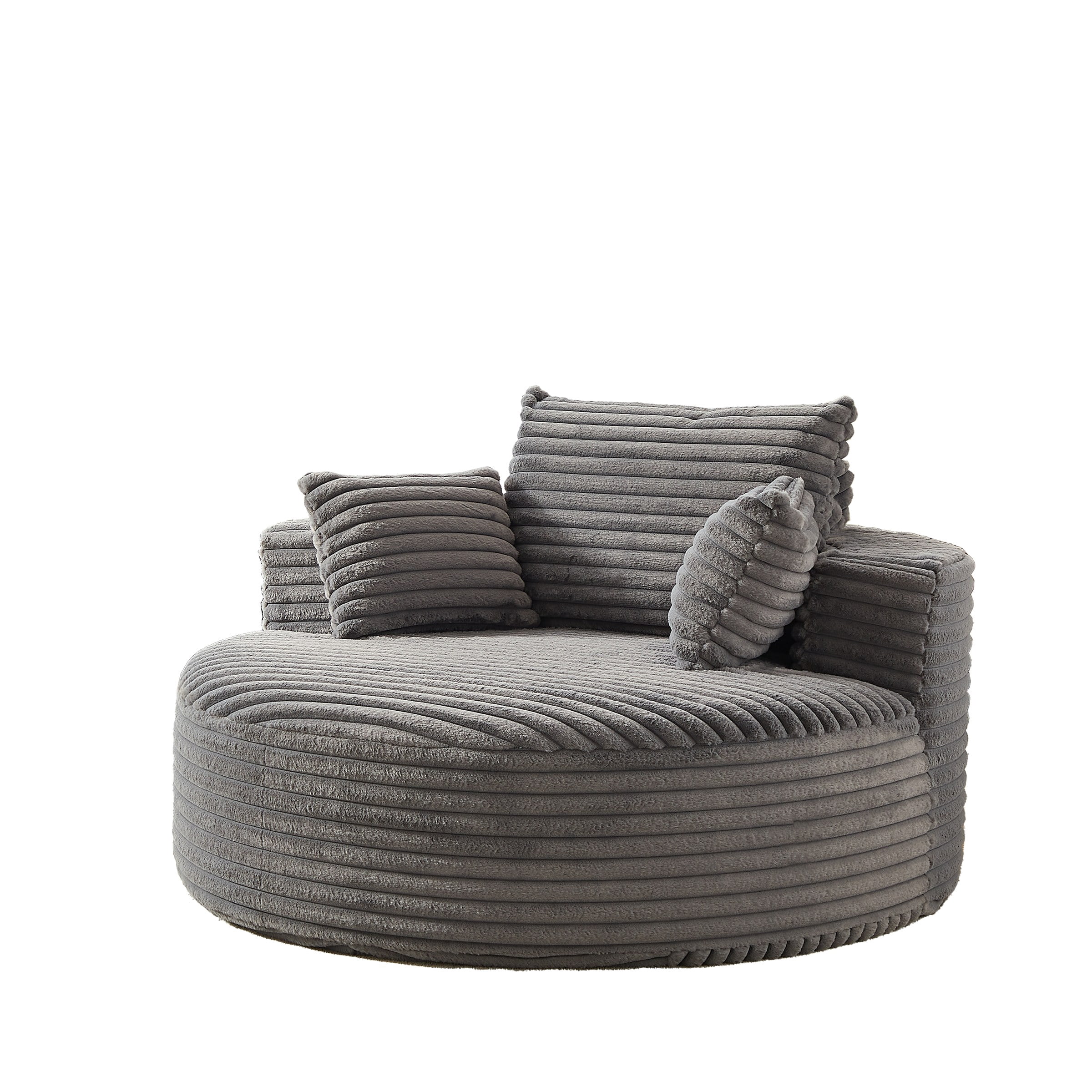 55'L Chenille Sponge Single Sofa, Fluffy Modern Sleeper Chair For Living Room, Bedroom, Lounge And Projection Room (Not A Swivel Chair)