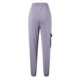 thumbnail image 4 of AOMPMSDX Womens Cargo Sweatpants Casual Baggy High Waisted Joggers Pants Wide Leg Streetwear With Pockets L, 4 of 8