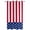 Red Stripes Star, variant on 4th of July Outdoor Curtains for Patio Waterproof,Windproof Privacy Curtains with Weighted Bottom,Red Stripes Star Patriot Independence Day Outside Drapes for Picnic Garage Yard 54"x108" 2 Panel