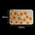 thumbnail image 5 of 40x120cm Linen Flower Pattern Bath Mat Doormat for Laundry Room Decorative, 5 of 5