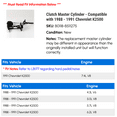 thumbnail image 2 of Clutch Master Cylinder - Compatible with 1988 - 1991 Chevy K2500 1989 1990, 2 of 2