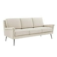 thumbnail image 2 of Modway Chesapeake Upholstered Fabric Sofa in Black Beige, 2 of 8