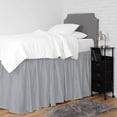 thumbnail image 4 of Dorm Bed Skirt - Extra Long College Dorm Bed Skirt 42" Drop - 100% Microfiber Ruffled Dorm Sized (39" x 80") College Bed Skirts, Elastic Bed Skirt for Easy Fitting - Light Grey Solid, Twin-XL Size., 4 of 5