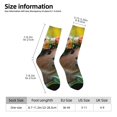 thumbnail image 2 of Fotbe Flower Crown Guinea Pig Calcetas Largas con Estampado para Hombre y Mujer – Calcetas de Compresión Transpirables y Elásticas, Viajar y Uso Diario Talla 5-11, 2 of 6