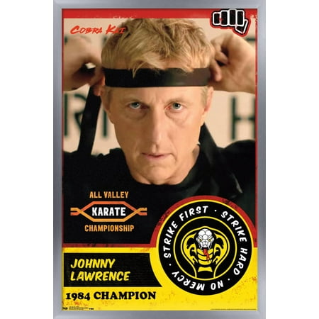 Cobra Kai - Johnny Wall Poster, 22.375" x 34", Framed