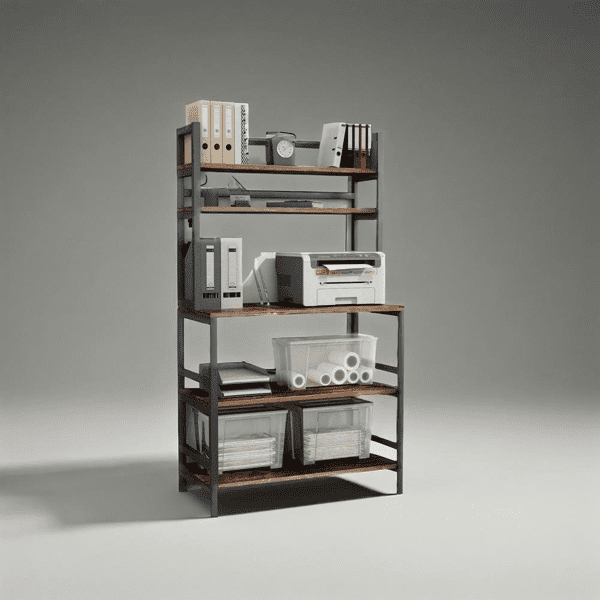 5-Tier Kitchen Bakers Rack, Multifunctional Storage Shelf with Reinforced Rods - for Kitchen, Bedroom & Living Room