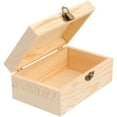 thumbnail image 3 of Caja de Almacenamiento de Joyería de Pino Hebilla Caja de Almacenamiento de Joyería Antipolvo Caja de Almacenamiento de Tarjetas Postal, 3 of 7