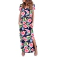 thumbnail image 1 of Vestido de maternidad y lactancia Ekouaer, verano, manga corta, verde, 1 of 5