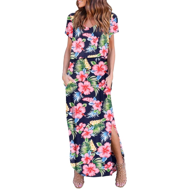 Vestido de maternidad y lactancia Ekouaer, verano, manga corta, verde