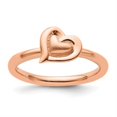 thumbnail image 6 of Auriga Fine Jewelry 925 Sterling Silver Rose-plated Heart Ring Size 9 for Women, 6 of 6