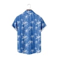 thumbnail image 3 of Men Tops, Mens Casual Button Down Shirts Short Sleeve Tropical Printed Tshirt Tops Summer Vintage Beach Vacation Shirt, 3 of 3