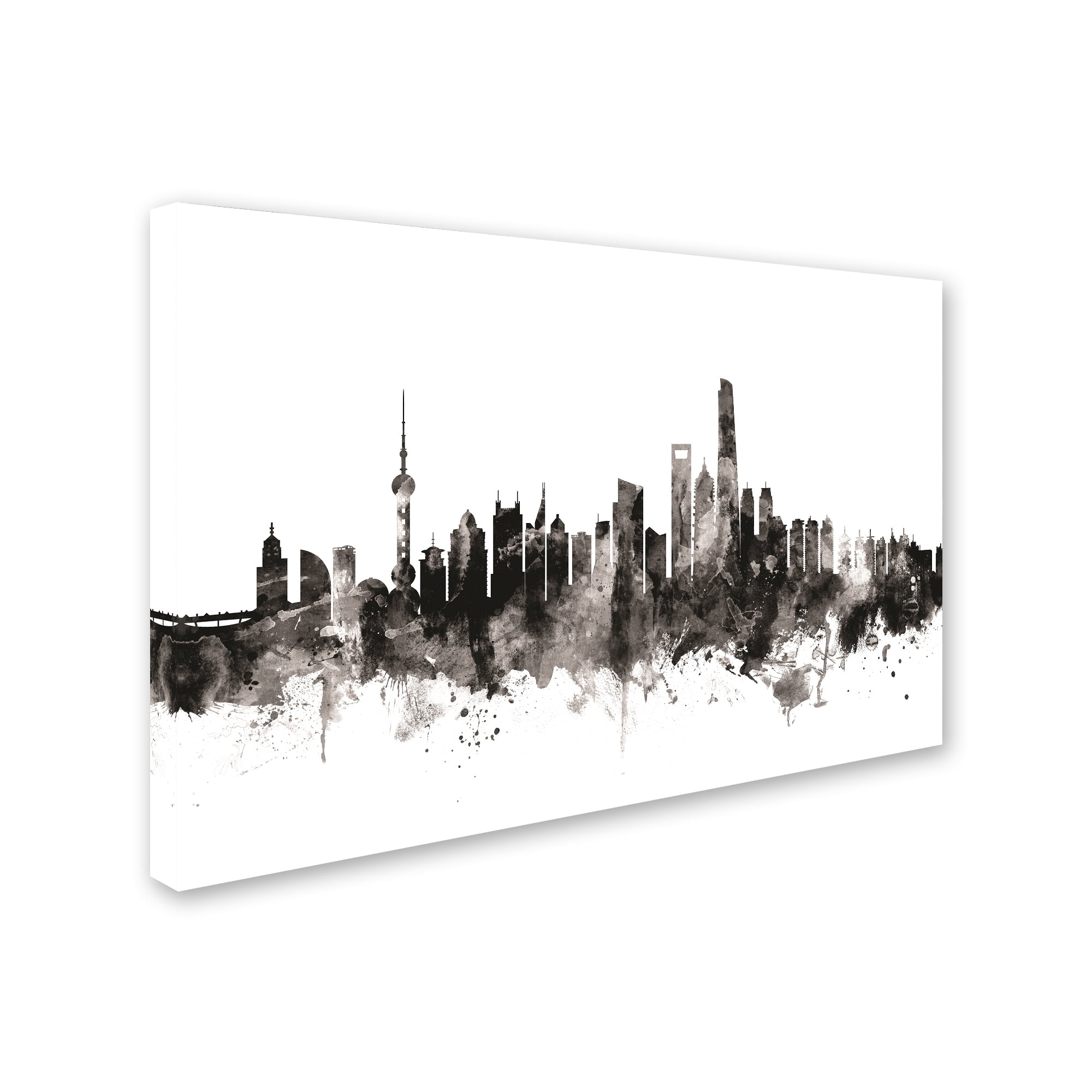 Trademark Fine Art 'Shanghai China Skyline III' Canvas Art by Michael Tompsett