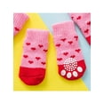 thumbnail image 3 of 4pcs/Pack Plush & Cute Patterned Pet Socks With Anti-Slip Sole, 3 of 4