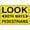 Warning Sign 4, variant on Look Both Ways Pedestrians Sign, 8"x12" Aluminum Tin Warning Sign, Home Outdoor Garden Traffic Sign